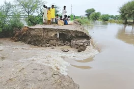 ملہو کھوکھر اور چک بزرگ میں برساتی نالوں کے بند توڑنے سے کئی دیہات زیرآب