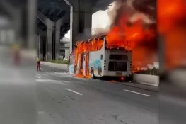 سکول بس میں آگ بھڑک اٹھی، متعدد ہلاکتوں کا خدشہ