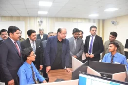 شافع حسین کا گورنمنٹ کالج آف ٹیکنالوجی میں اپ گریڈ لیب کا افتتاح