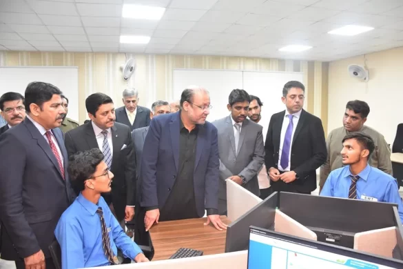 شافع حسین کا گورنمنٹ کالج آف ٹیکنالوجی میں اپ گریڈ لیب کا افتتاح