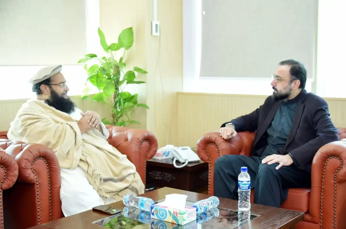 وفاقی وزیر چوہدری سالک حسین کی حافظ طاہر اشرفی سے ملاقات