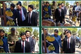 کمشنر گوجرانوالہ ڈویژن نوید حیدر شیرازی کا ڈپٹی کمشنر گجرات کے ہمراہ ریڑھی بازار کا دورہ، قیمتوں اور سہولیات کا جائزہ