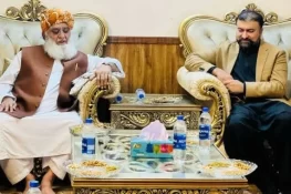 سرفراز بگٹی کی فضل الرحمان سے ملاقات، امن و امان پر گفتگو