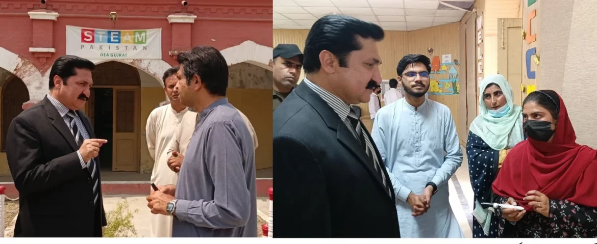 ڈپٹی کمشنر گجرات کا QAED اسکول میں جاری پولیو تربیتی سیشن کا دورہ