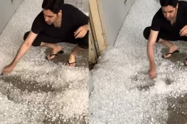 اسلام آباد میں اچانک ہونے والی ژالہ باری سے عمرگل کا گھر بھی متاثر