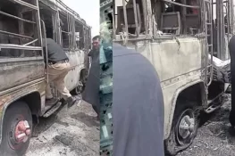مغربی بائی پاس پر بس میں آگ لگنے سے 5 افراد جاں بحق، 8 زخمی