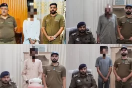 دینہ پولیس کا منشیات فروشوں کے خلاف کریک ڈاؤن، 4 ملزمان گرفتار