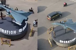 بھارت :آپریشن سندور” کے نام سے چوک کی تعمیر، رافیل طیارے کا ماڈل نصب