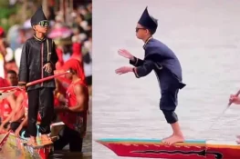 چلتی کشتی پر ڈانس کرنے والا انڈونیشین بچہ سوشل میڈیا پر چھا گیا