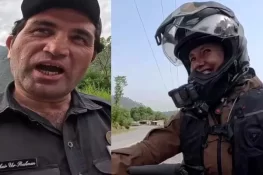 غیر ملکی خاتون بائیکر سے نامناسب سوالات، پولیس اہلکار معطل