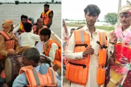 عارف والا: دریائے ستلج میں بارات سیلاب میں پھنس گئی، ریسکیو ٹیم نے بچالیا