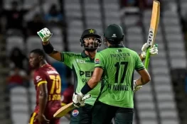 پاکستان کی شاندار کامیابی، ویسٹ انڈیز کو پہلے ون ڈے میں 5 وکٹوں سے شکست