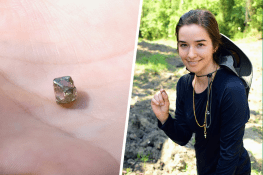 منگنی کی انگوٹھی کے لیے خاتون نے پارک سے خود ہیرا تلاش کرلیا