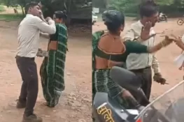 موبائل توڑنے پر خاتون کا شوہر پر سڑک پر تشدد
