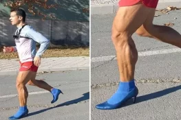 اونچی ہیل پہن کر پیچھے دوڑنے کا نیا عالمی ریکارڈ قائم