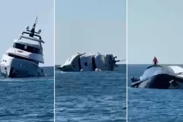 ایک ارب ڈالر کی پرتعیش کشتی 15 منٹ میں ڈوب گئی، ویڈیو سوشل میڈیا پر وائرل