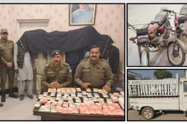 پنڈ دادنخان: رضو گینگ کے 7 ملزمان گرفتار، چوری شدہ مال اور نقدی برآمد