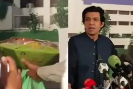 28 ویں کی تیاری کریں: فیصل واوڈا مٹھائی لیکر پارلیمنٹ ہاؤس پہنچ گئے