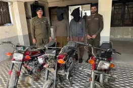 لالہ موسیٰ سرکل پولیس کی کارروائی، چوری و ڈکیتی میں ملوث 2 ملزمان گرفتار