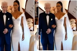 90 سالہ شخص اور 25 سالہ لڑکی کی نجی طیارے میں شادی کی ویڈیو وائرل