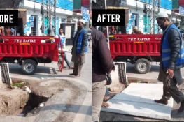 جہلم میں شہریوں کے تحفظ کیلئے مین ہولز کور کرنے کی مہم شروع