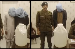 پنڈ دادنخان پولیس کی کارروائی: 3 غیر قانونی شراب سپلائرز گرفتار، 60 لیٹر شراب برآمد