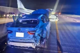 فلوریڈا میں طیارہ ہائی وے پر ہنگامی لینڈنگ کے دوران کار پر جا گرا، خاتون زخمی