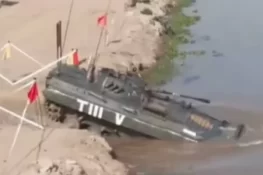 راجستھان میں بھارتی ٹینک نہر میں ڈوب گیا