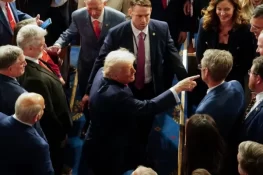 ٹرمپ کے خطاب کے دوران کانگریس ارکان کا احتجاج