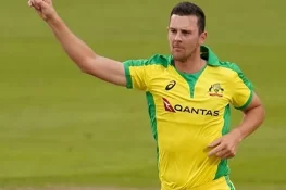 آسٹریلیا کے فاسٹ بولر جوش ہیزل ووڈ ٹی ٹوئنٹی ورلڈ کپ سے باہر