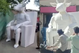 کراچی میں شیطانی شکل کے مجسمے کی اصل کہانی سامنے آ گئی