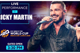 ٹی ٹوئنٹی عالمی کپ کی اختتامی تقریب میں رکی مارٹن آواز کا جادو جگائیں گے