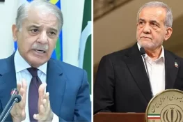 شہباز شریف اور مسعود پزشکیان کا رابطہ، وفد کی اسلام آباد آمد کی تصدیق