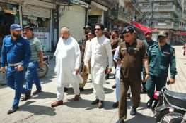 اسسٹنٹ کمشنر جہلم کا محرم الحرام انتظامات کے سلسلے میں امام بارگاہوں اور جلوس روٹس کا دورہ