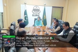 گجرات میں جی ٹی روڈ پر نکاسیٔ آب کے مسائل کے حل کے لیے مربوط حکمتِ عملی پر غور