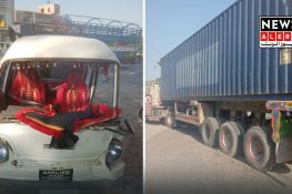 کھاریاں میں سکول وین اور ہیوی ٹرک میں تصادم، 7 بچوں سمیت 8 افراد زخمی