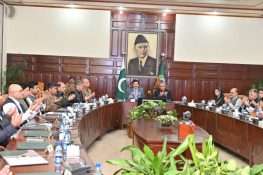 پشاور: اپیکس کمیٹی کا دہشت گردوں کے خلاف کارروائیاں جاری رکھنے کا فیصلہ